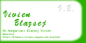 vivien blazsej business card